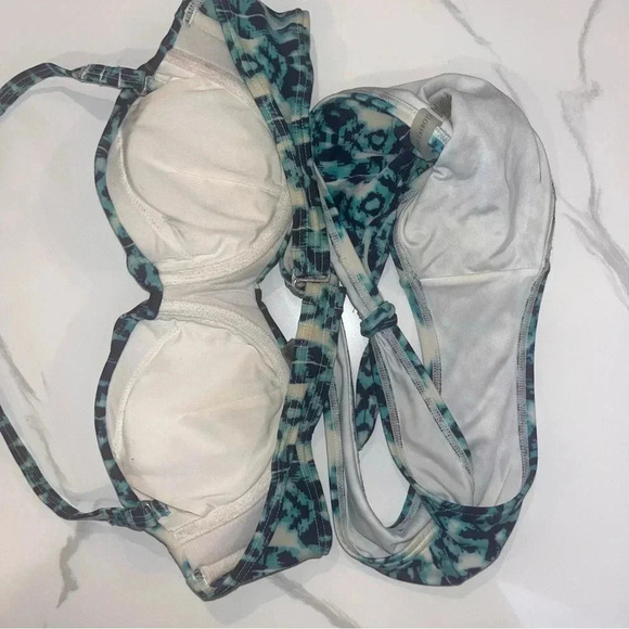 Victoria’s Secret Ikat Tribal Turquoise Tie Bottom Bikini Set  Sz Medium - Picture 6 of 7